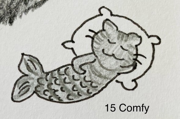 AutoAlt: Illustration of a content cat with a fish tail, known as a 