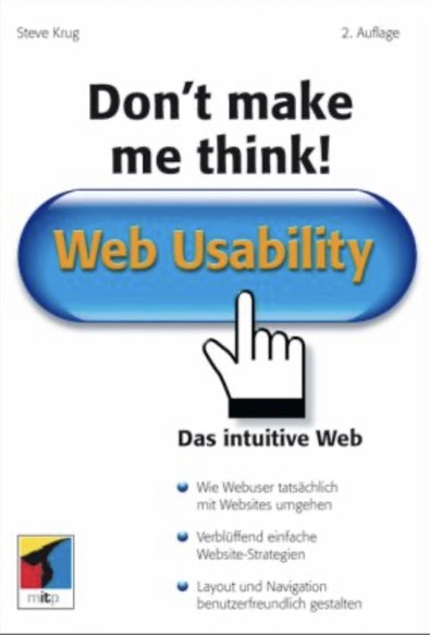 Buchcover von Steve Krug: Don't make me think! (Web Usability: Das intuitive Web)