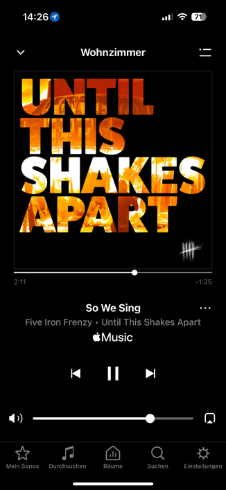 Screenshot Musik Player. Es läuft: Five Iron Frenzy - until this shakes apart 